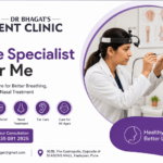 ENT specialist examining a patient's nose at Dr. Bhagat's ENT Clinic, offering expert diagnosis and treatment for sinus, nasal blockage, allergies, and breathing problems in Hadapsar, Pune.