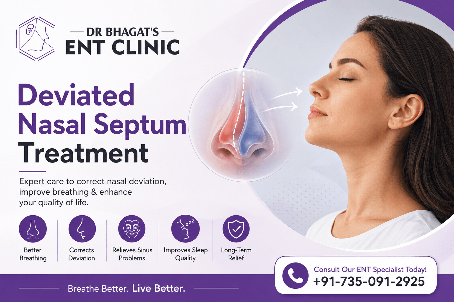 Deviated Nasal Septum Treatment: Expert ENT Care for Better Breathing and Long-Term Relief