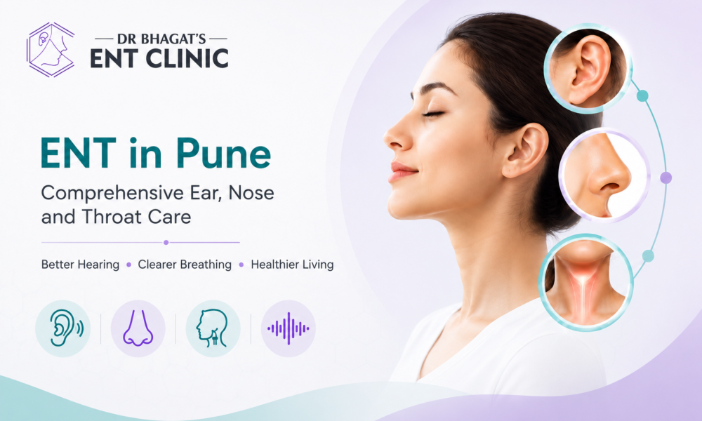 ENT in Pune comprehensive ear, nose and throat care banner for Dr Bhagat’s ENT Clinic
