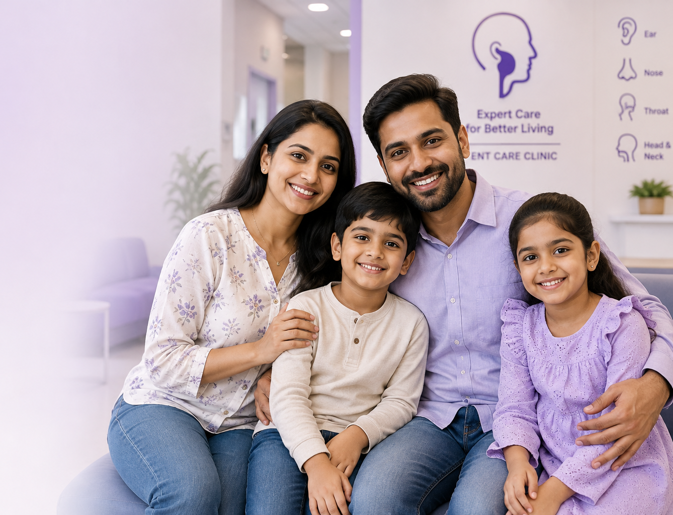 Family consulting an ENT Doctor in Hadapsar, Pune