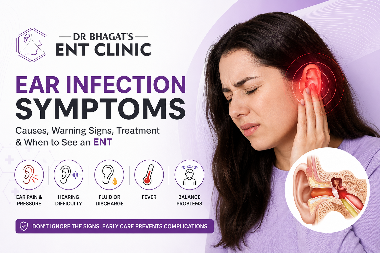 Ear Infection Symptoms: Causes, Warning Signs, Treatment & When to See an ENT