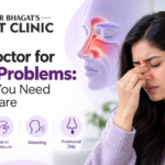 ENT doctor for sinus problems helping identify blocked nose, facial pressure, sneezing, and postnasal drip symptoms.